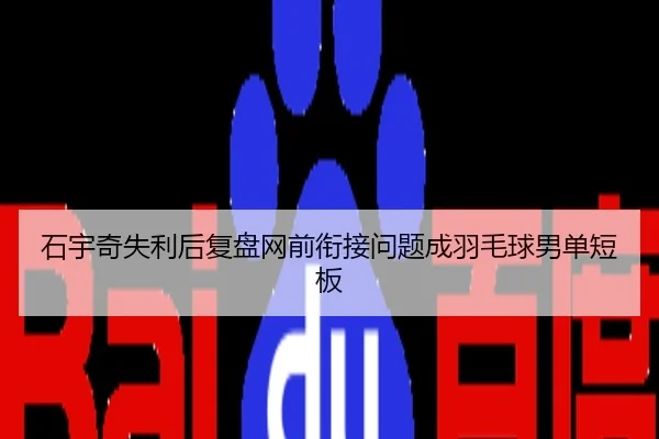 石宇奇失利后复盘网前衔接问题成羽毛球男单短板